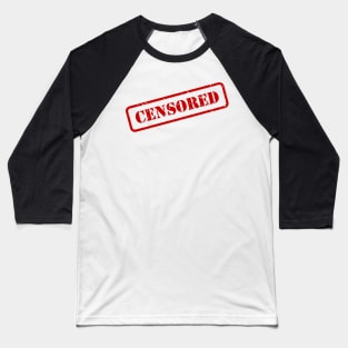 Censored Rubber Stamp Baseball T-Shirt